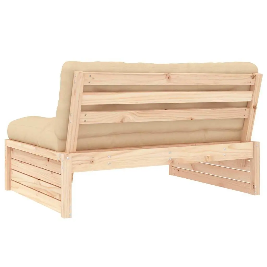 Outdoor Middle Sofa with Supportive Backrest
