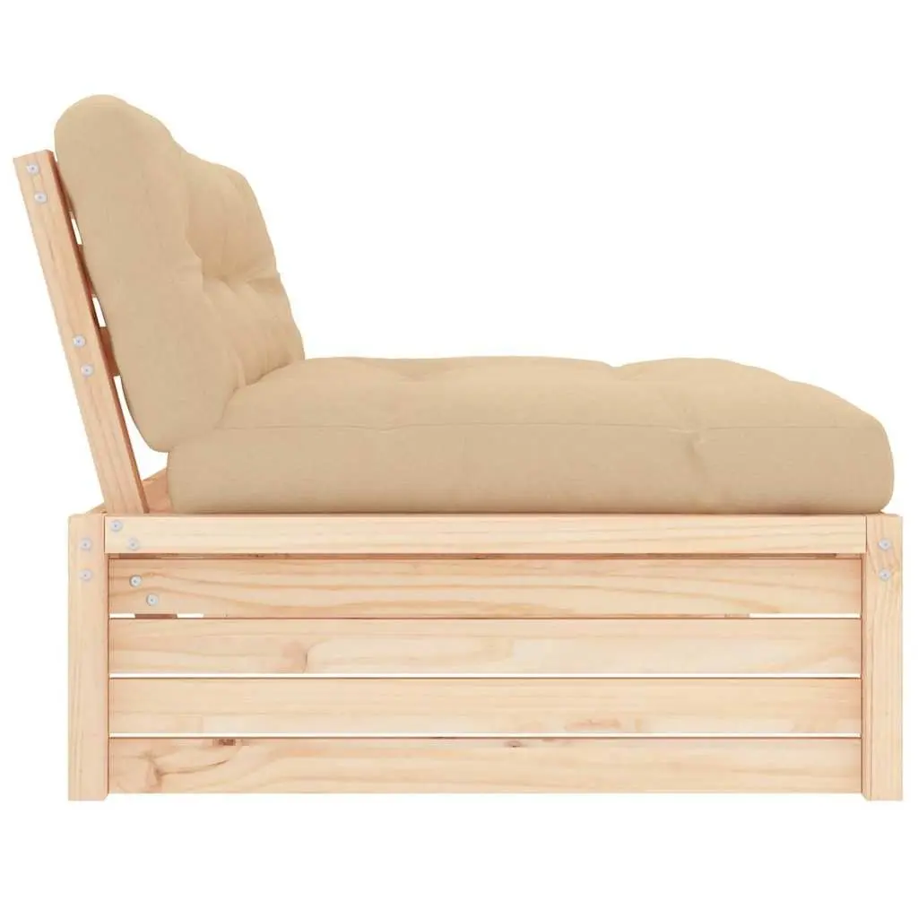 Outdoor Middle Sofa with Supportive Backrest