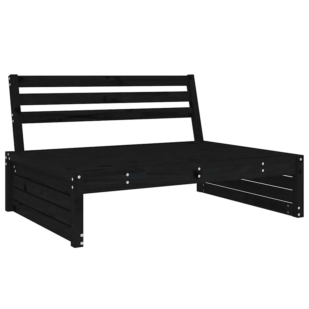 Modular Sectional Sofa Outdoor Middle Sofa 120x80cm Black