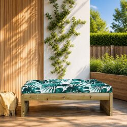 Versatile Wooden Footstool with Comfort and Quality
