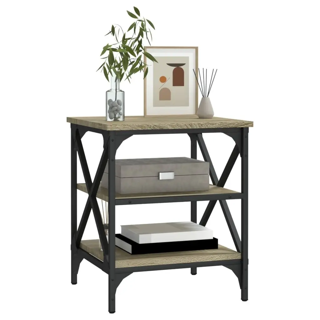 Brown Accent Table with Storage Capabilities