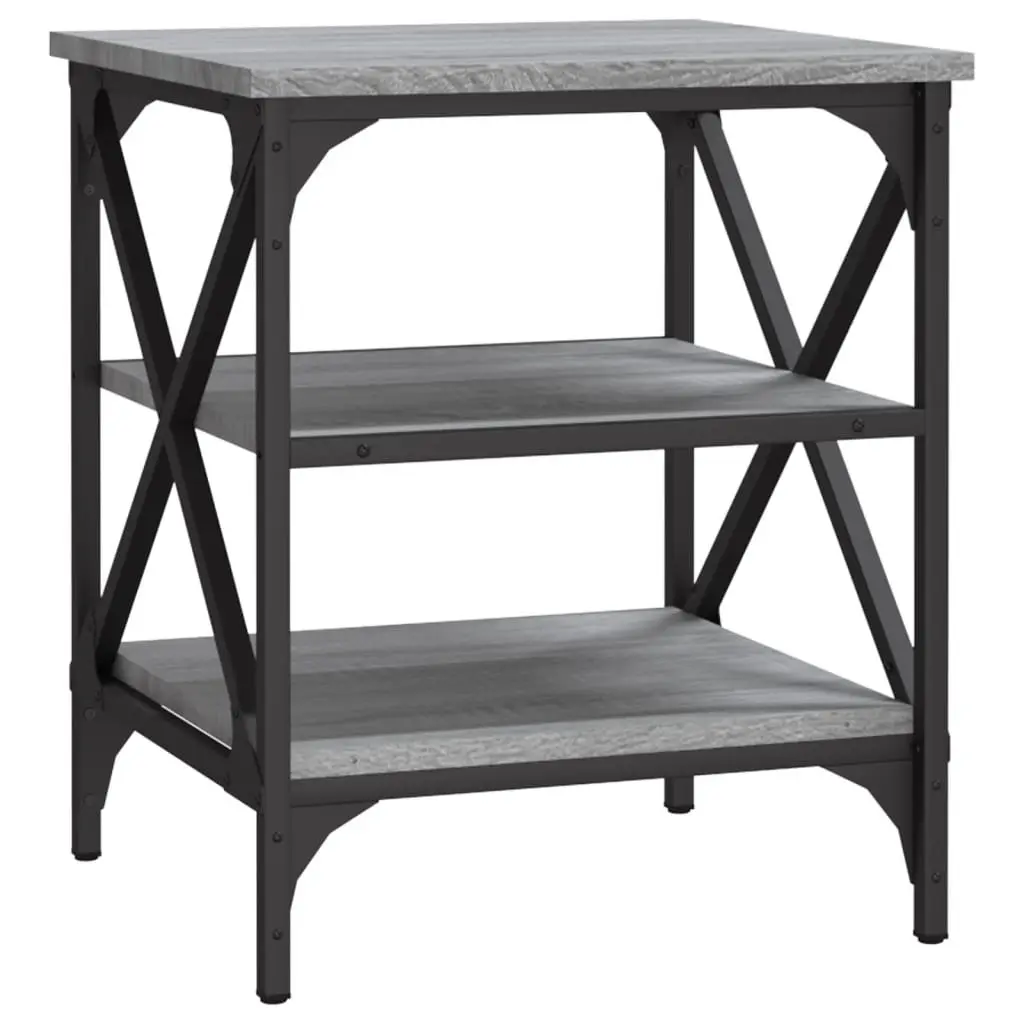 End Table Grey Sonoma Engineered Wood Side Table Storage Accent Furniture