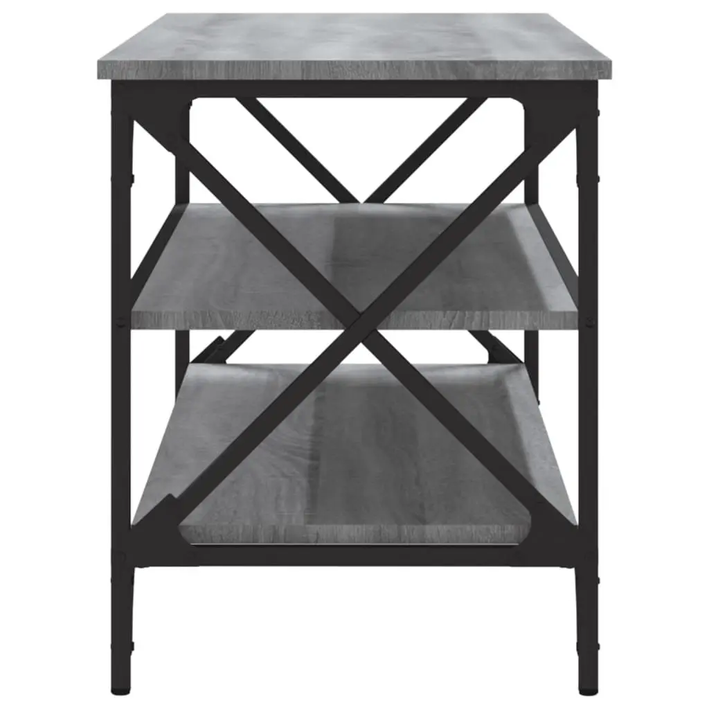 TV Cabinet Media Storage Unit 100cm Grey Engineered Wood Industrial Style
