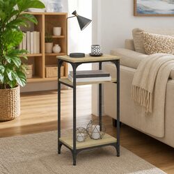 Brown Accent Side Table with Storage for Everyday Use