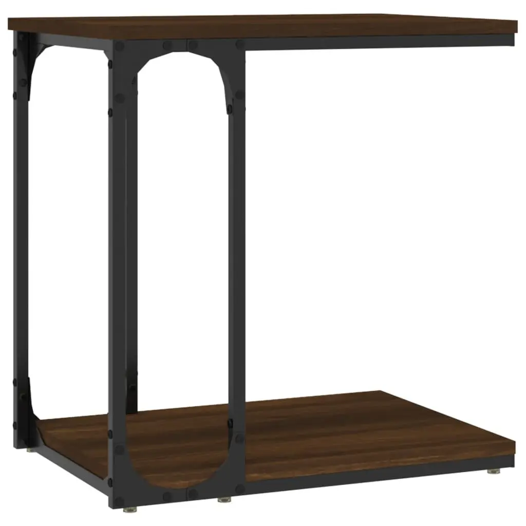 Side Table Storage 50x35x52cm Brown Engineered Wood