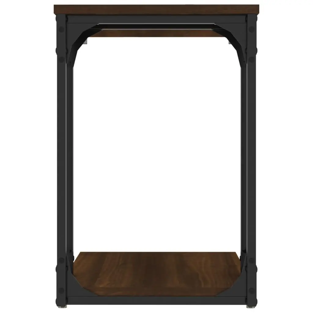 Side Table Storage 50x35x52cm Brown Engineered Wood