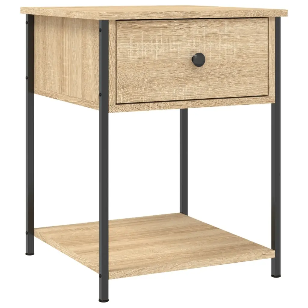 Bedside Tables 2 pcs Storage Engineered Wood 44x45x58 cm Brown