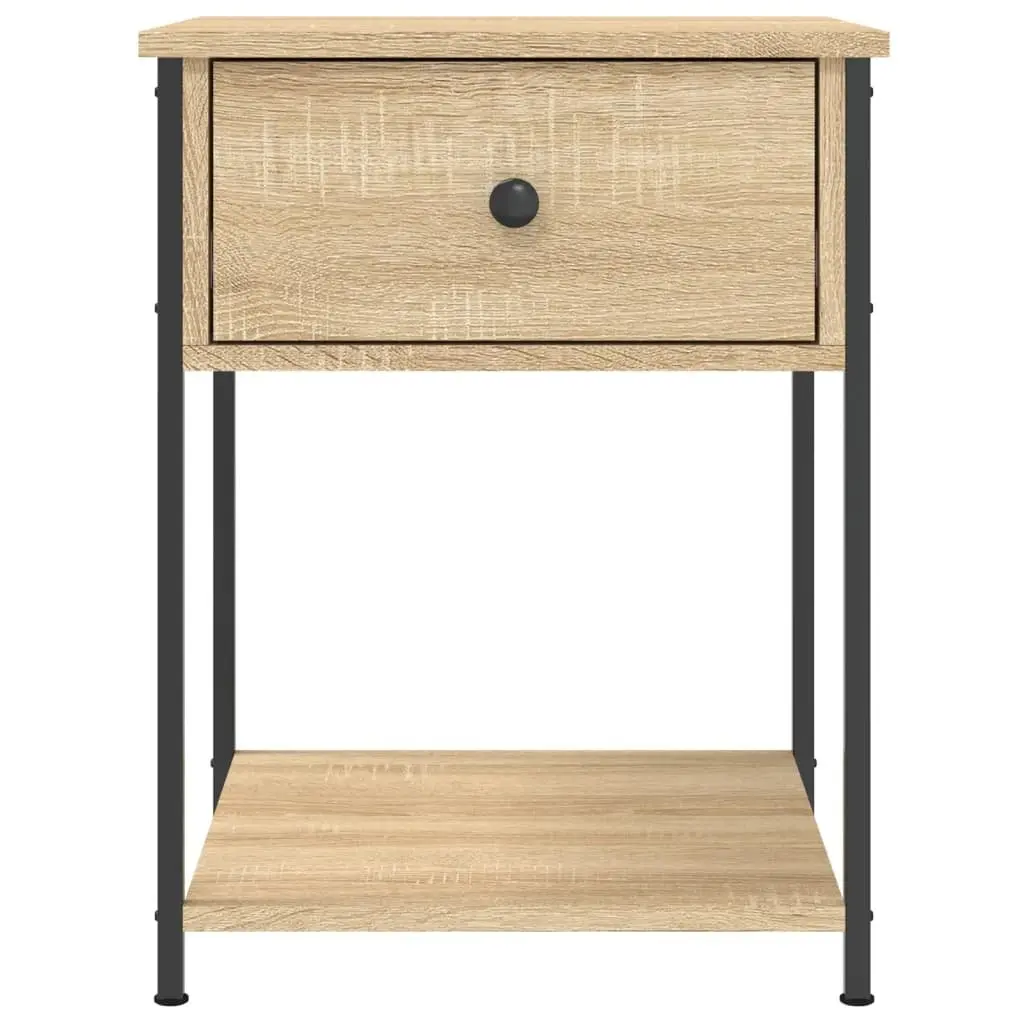 Bedside Tables 2 pcs Storage Engineered Wood 44x45x58 cm Brown