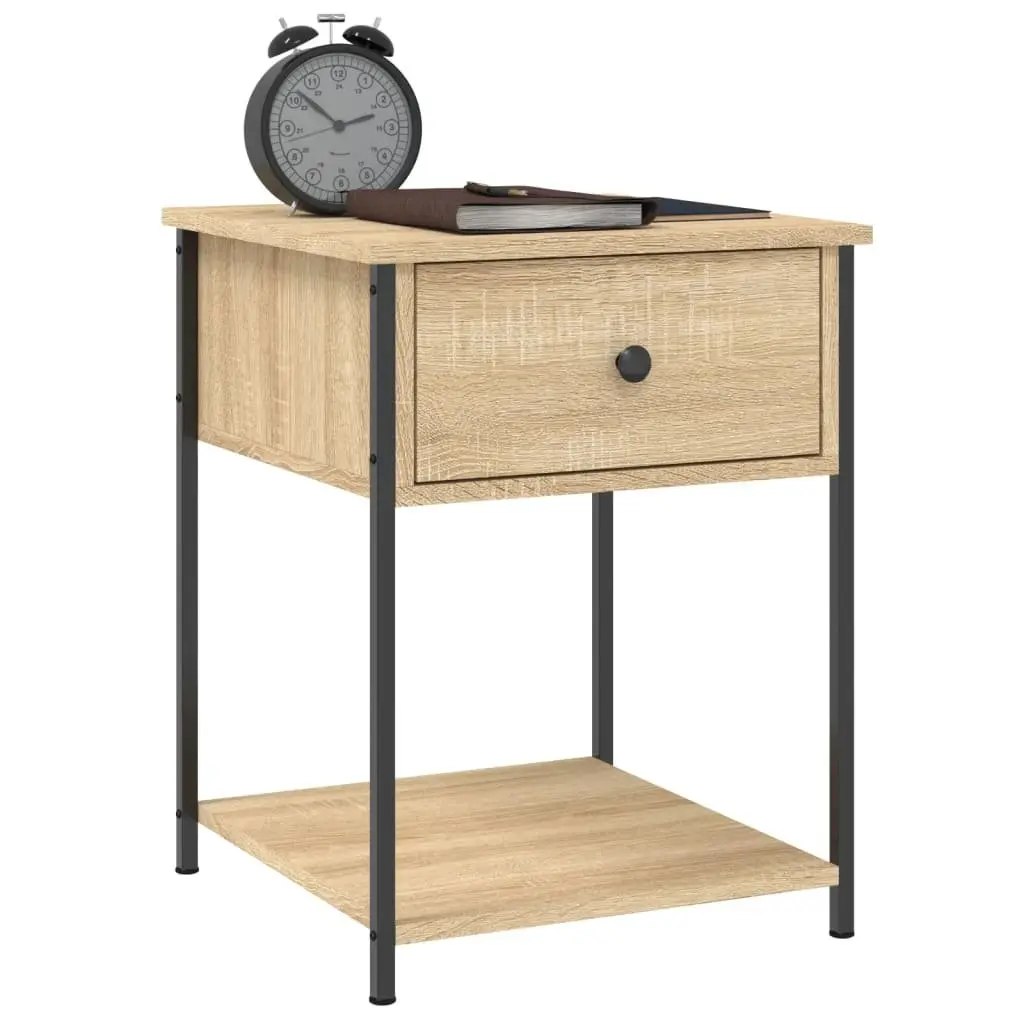 Bedside Tables 2 pcs Storage Engineered Wood 44x45x58 cm Brown
