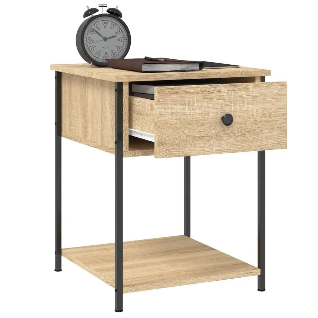 Bedside Tables 2 pcs Storage Engineered Wood 44x45x58 cm Brown