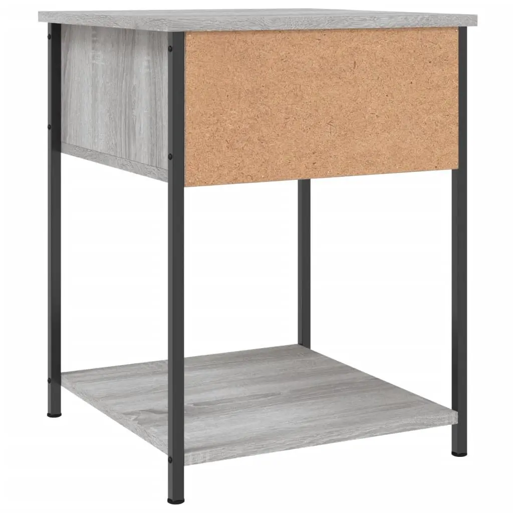 Bedside Table Grey Sonoma 44x45x58 cm Storage Cabinet Side Table Nightstand