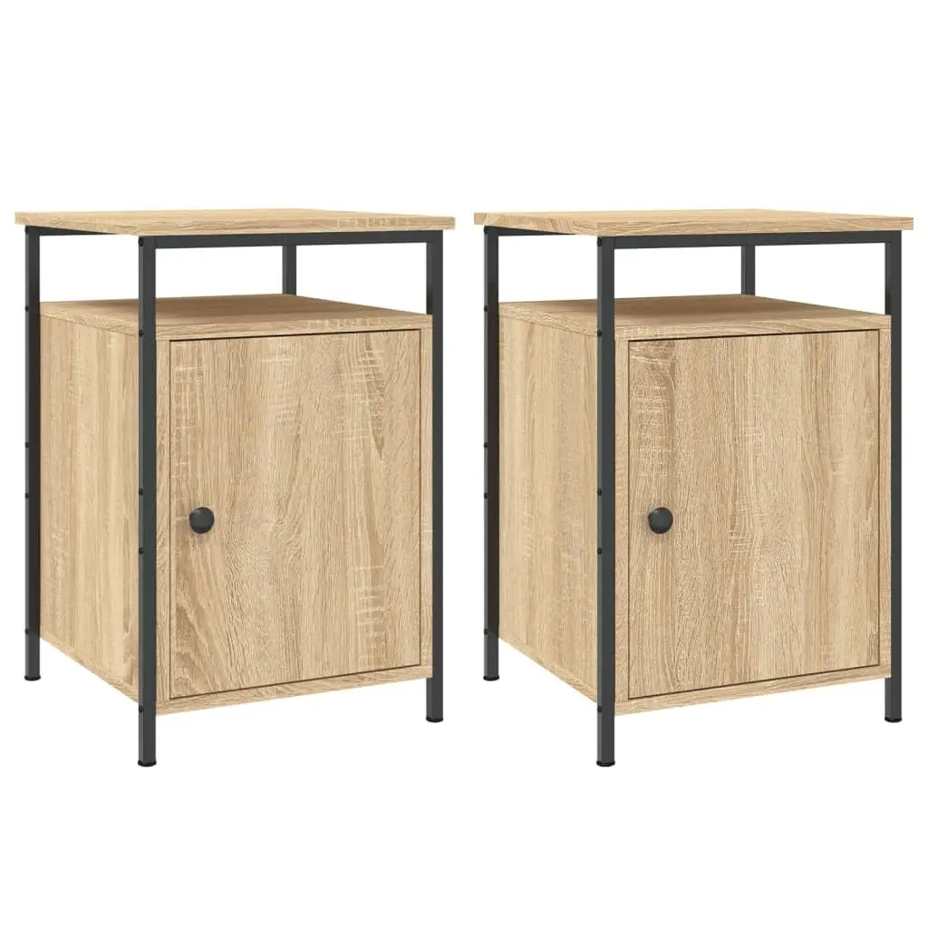 Bedside Cabinet Storage Nightstand 40x42x60cm Brown Engineered Wood