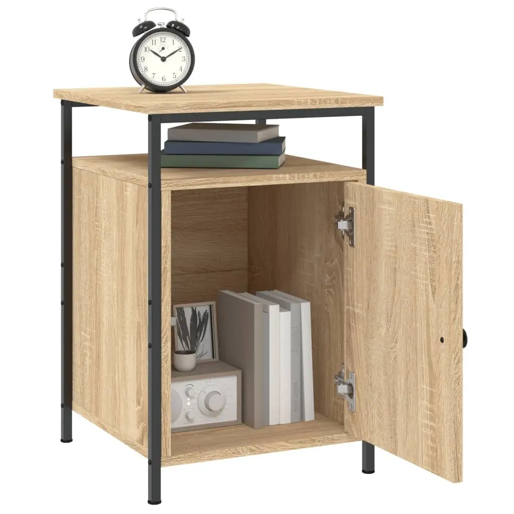 Bedside Cabinet Storage Nightstand 40x42x60cm Brown Engineered Wood