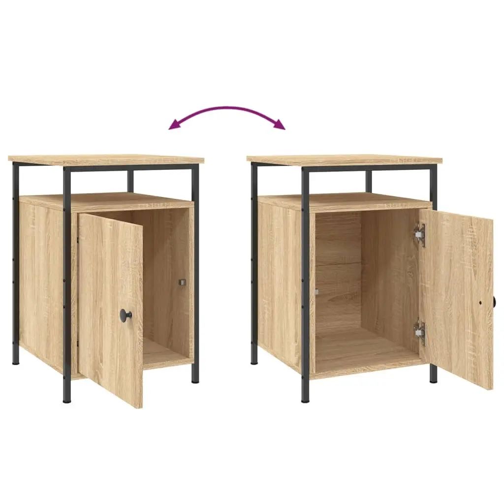 Bedside Cabinet Storage Nightstand 40x42x60cm Brown Engineered Wood