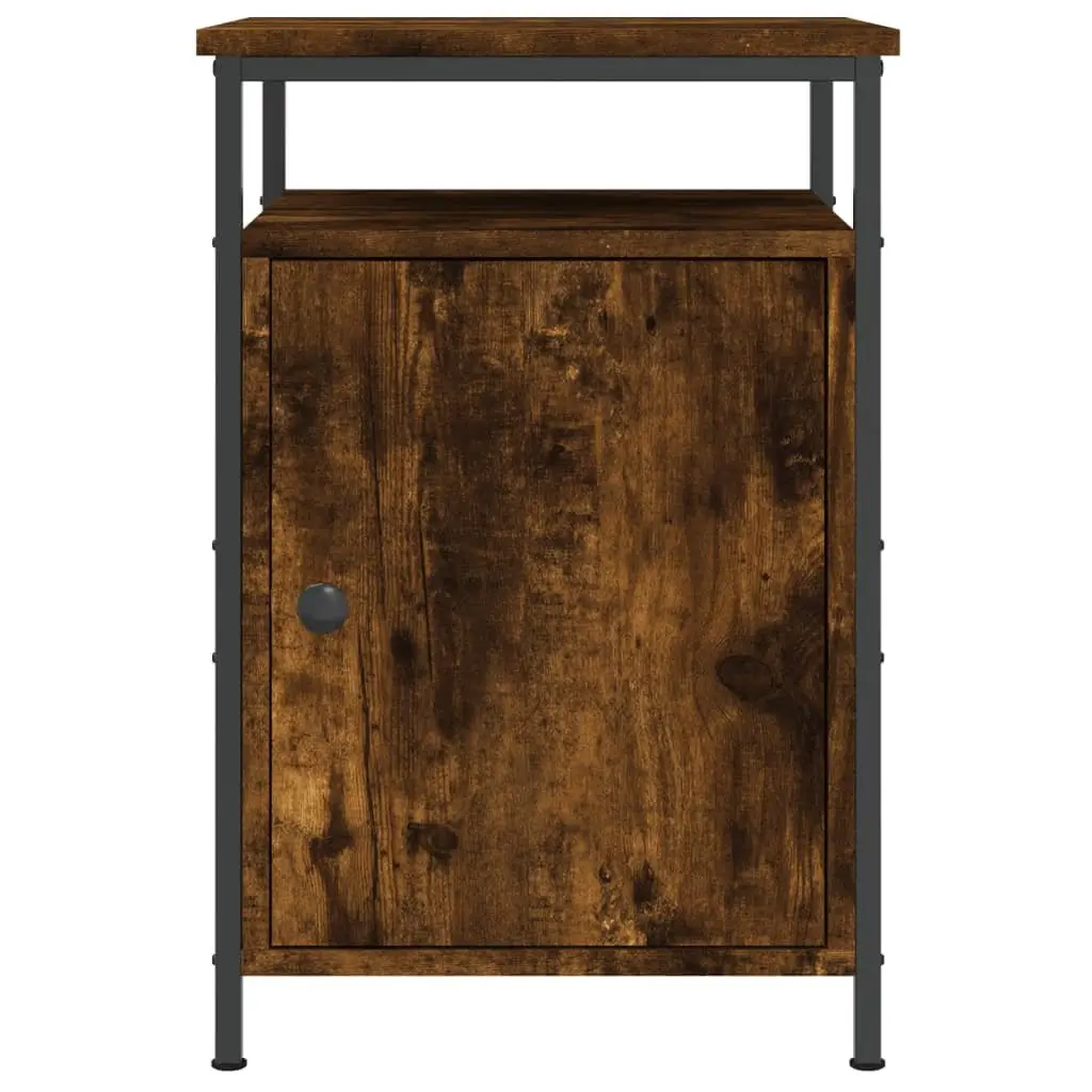 Bedside Cabinets 2 pcs Brown Engineered Wood Storage Bedroom Nightstand Tables