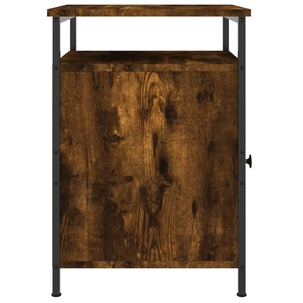 Bedside Cabinets 2 pcs Brown Engineered Wood Storage Bedroom Nightstand Tables