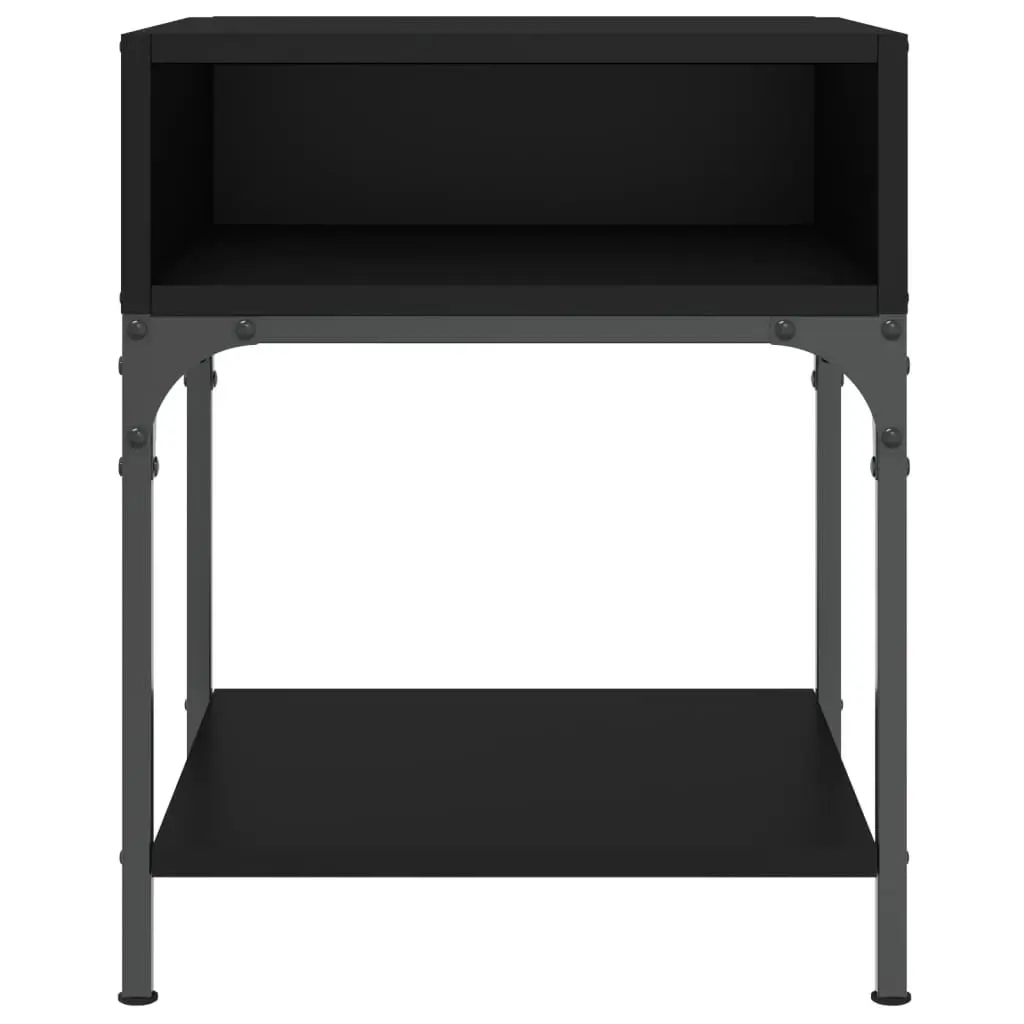 Bedside Tables 2 pcs Black 40x41x50 cm Storage Cabinet Nightstand Pair