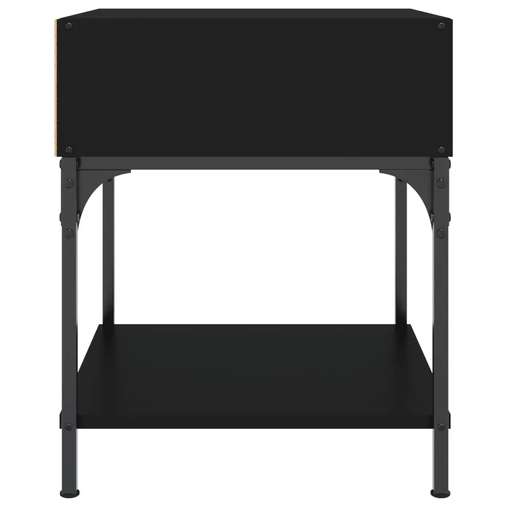 Bedside Tables 2 pcs Black 40x41x50 cm Storage Cabinet Nightstand Pair