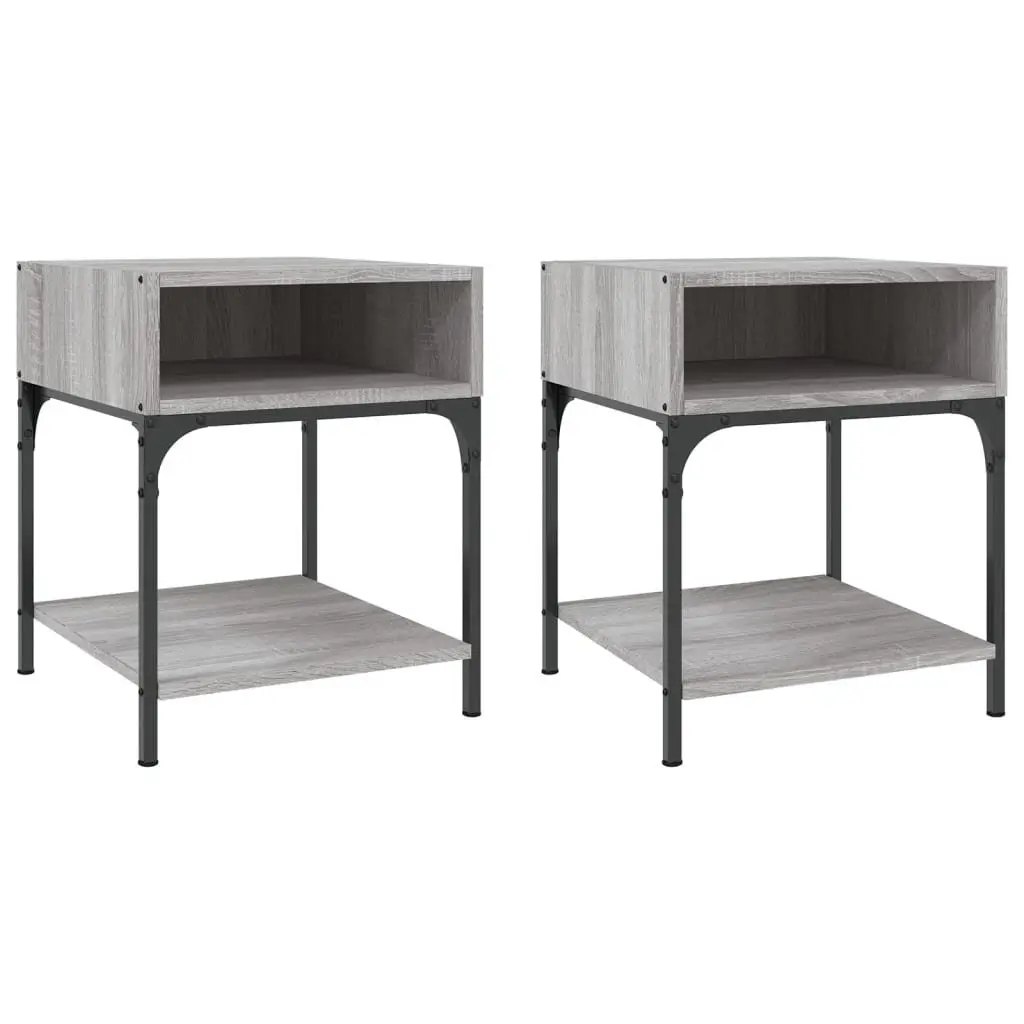 Bedside Tables 2 pcs Grey Sonoma 40x41x50 cm Engineered Wood Nightstands