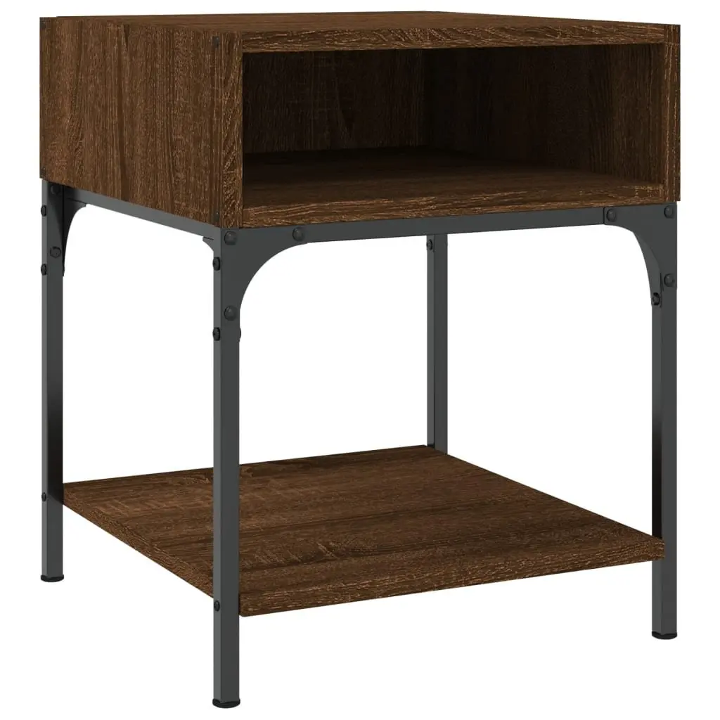 Bedside Tables Nightstand Storage Cabinet 40x41x50 cm Brown Oak 2 pcs