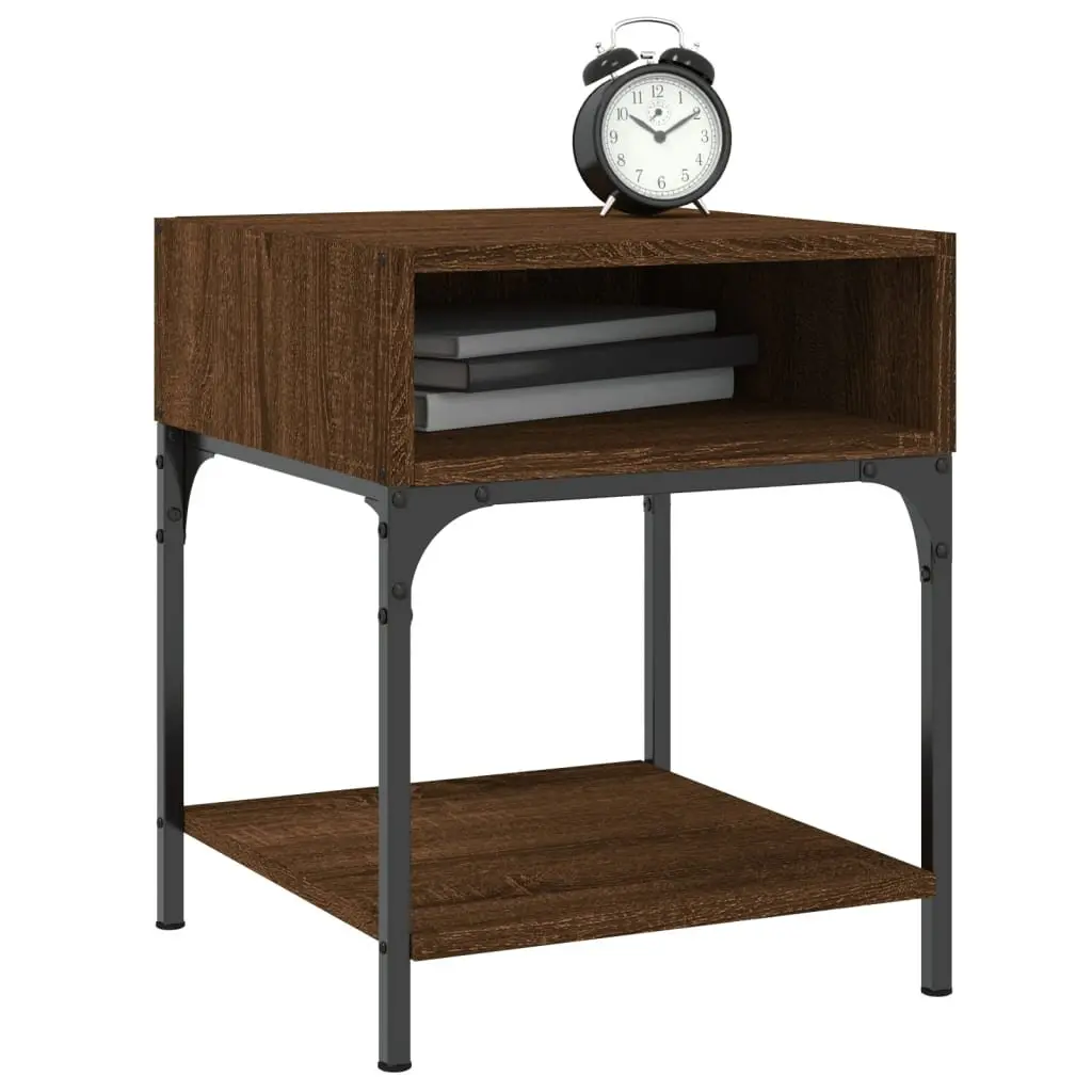 Bedside Tables Nightstand Storage Cabinet 40x41x50 cm Brown Oak 2 pcs