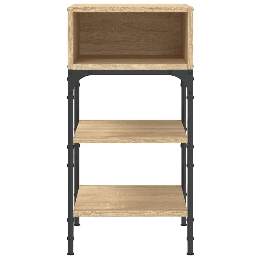 Bedside Tables 2 pcs Brown 35x34.5x70 cm Engineered Wood Nightstand Storage
