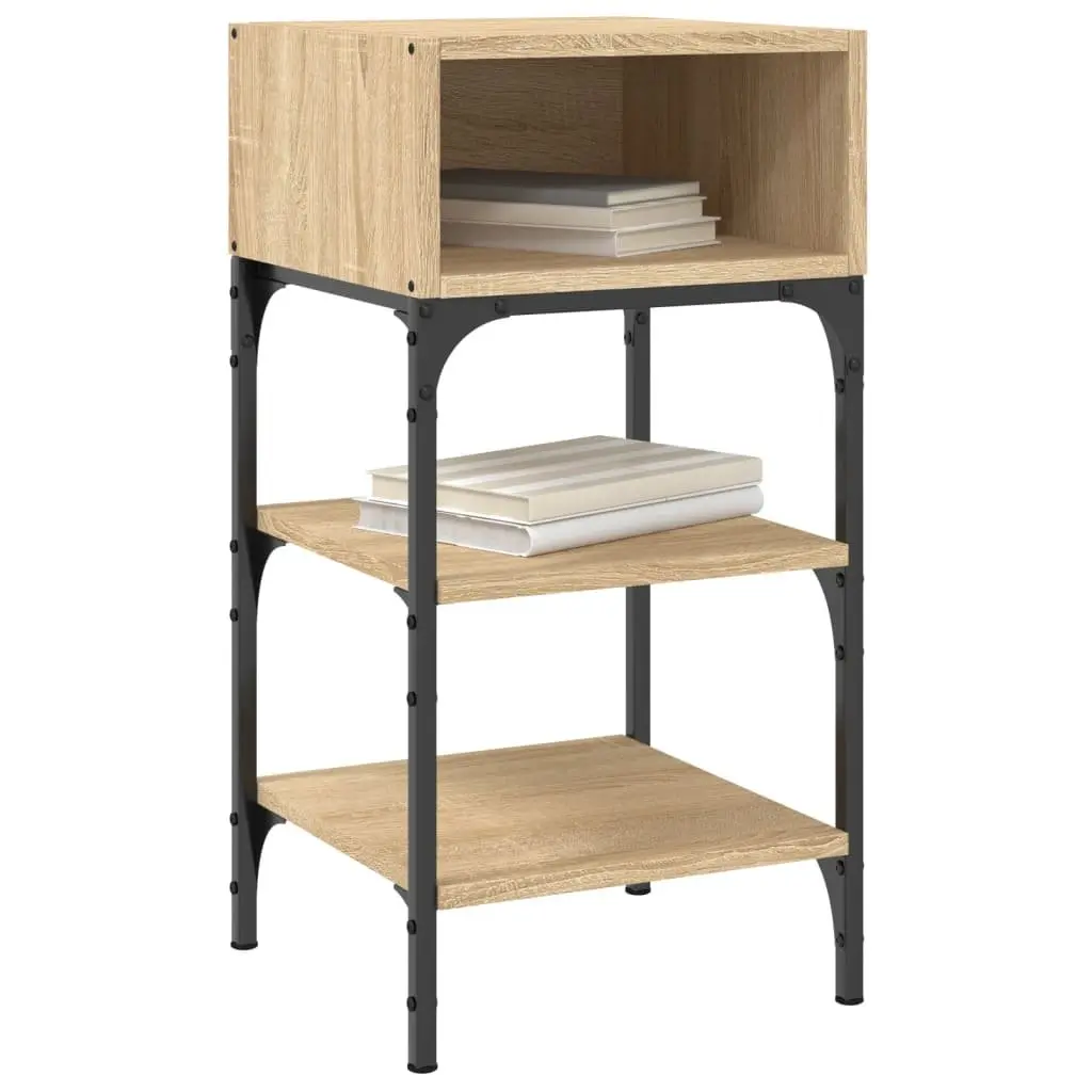 Bedside Tables 2 pcs Brown 35x34.5x70 cm Engineered Wood Nightstand Storage