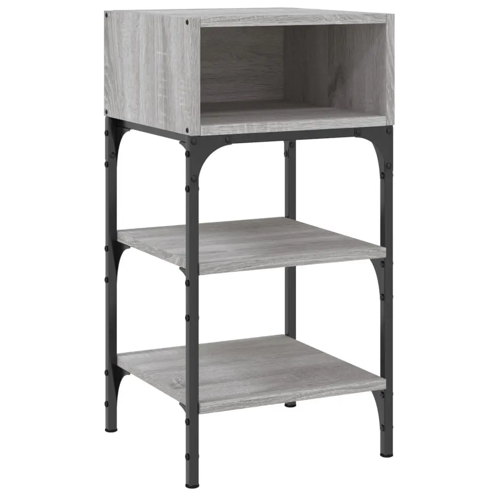 Bedside Tables 2 pcs Grey Sonoma Engineered Wood Nightstand 35x34.5x70 cm