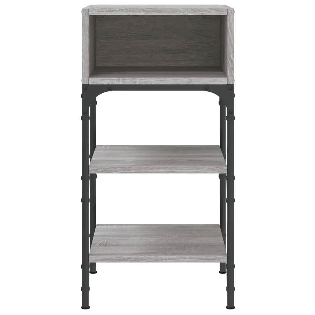Bedside Tables 2 pcs Grey Sonoma Engineered Wood Nightstand 35x34.5x70 cm
