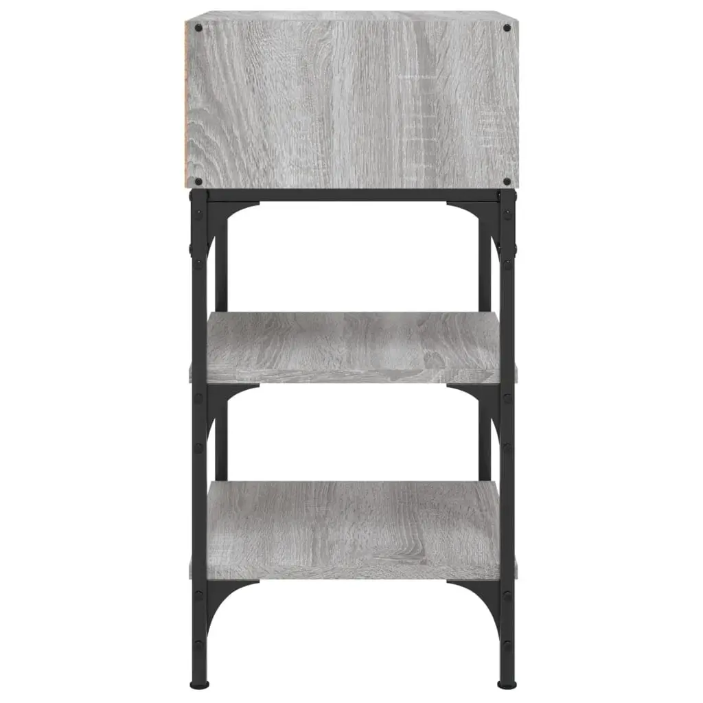 Bedside Tables 2 pcs Grey Sonoma Engineered Wood Nightstand 35x34.5x70 cm