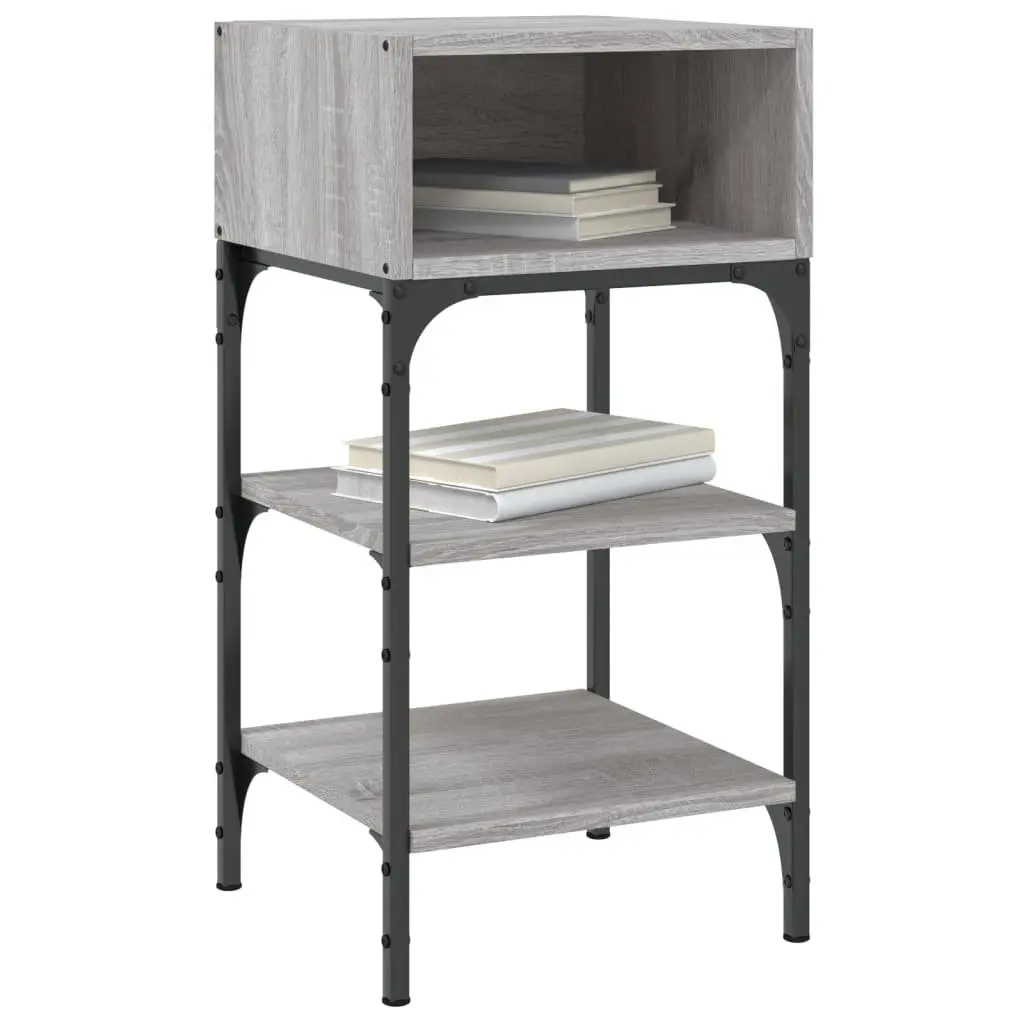 Bedside Tables 2 pcs Grey Sonoma Engineered Wood Nightstand 35x34.5x70 cm
