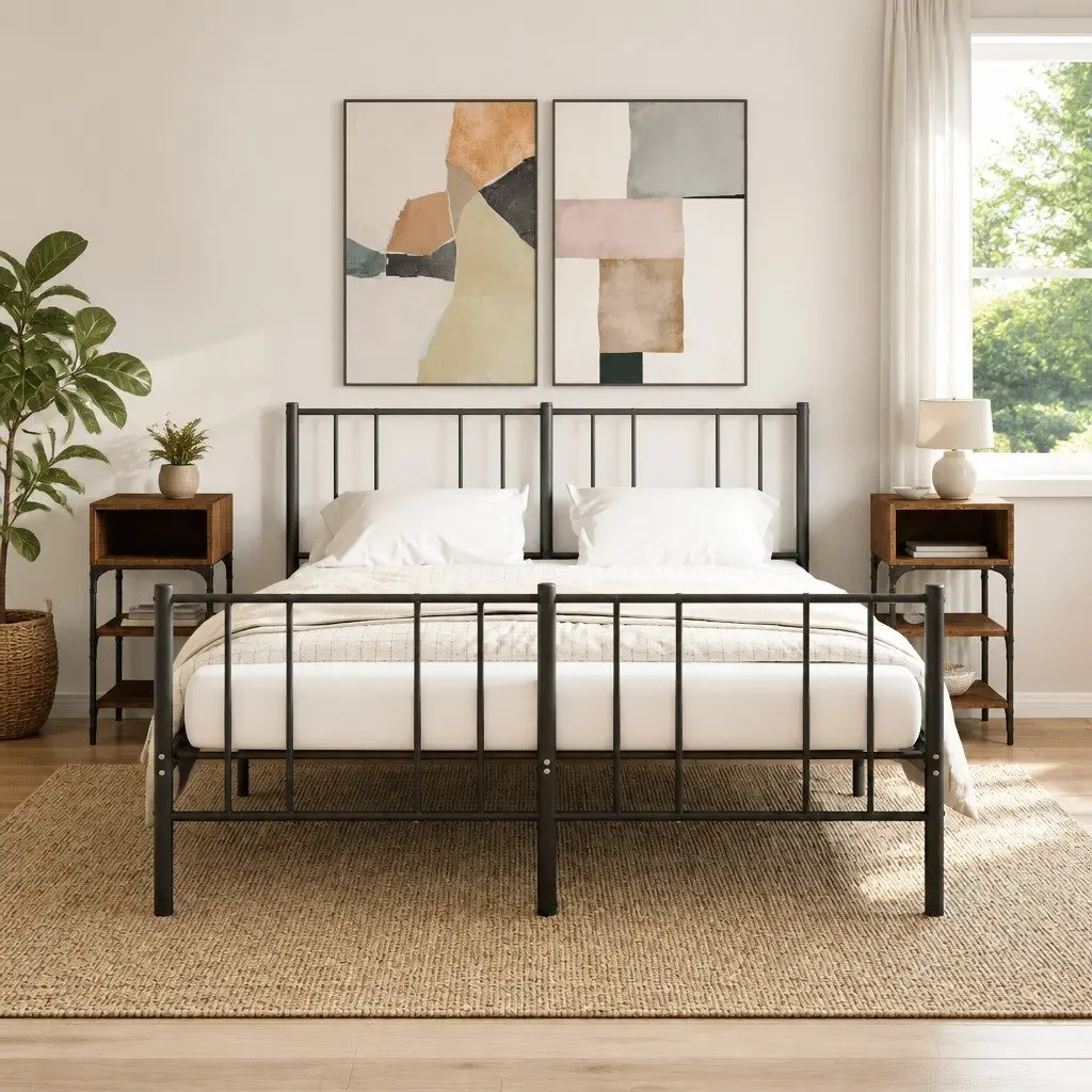 Bedside Tables Storage Display 35x34.5x70 cm Brown Oak Engineered Wood 2 pcs