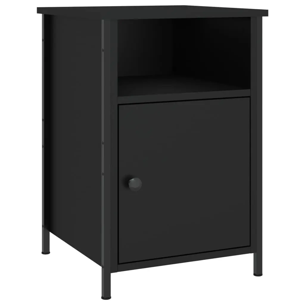 Black Bedside Cabinet 40x42x60 cm for Storage