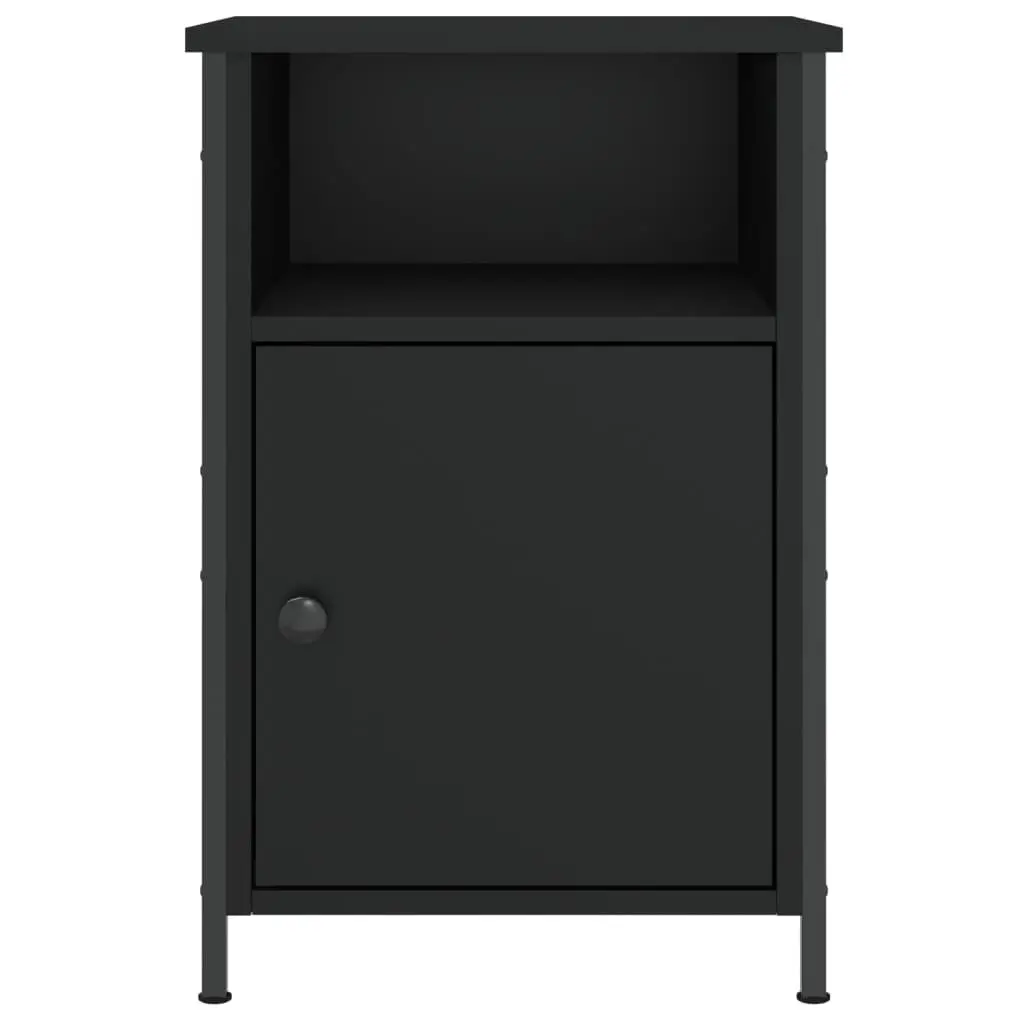 Black Bedside Cabinet 40x42x60 cm for Storage