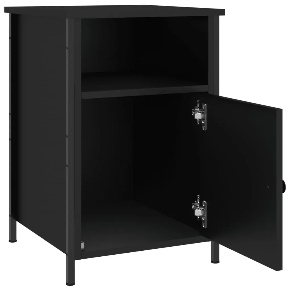 Black Bedside Cabinet 40x42x60 cm for Storage