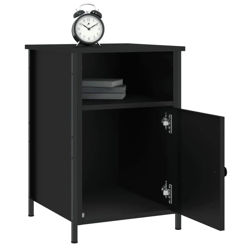 Black Bedside Cabinet 40x42x60 cm for Storage