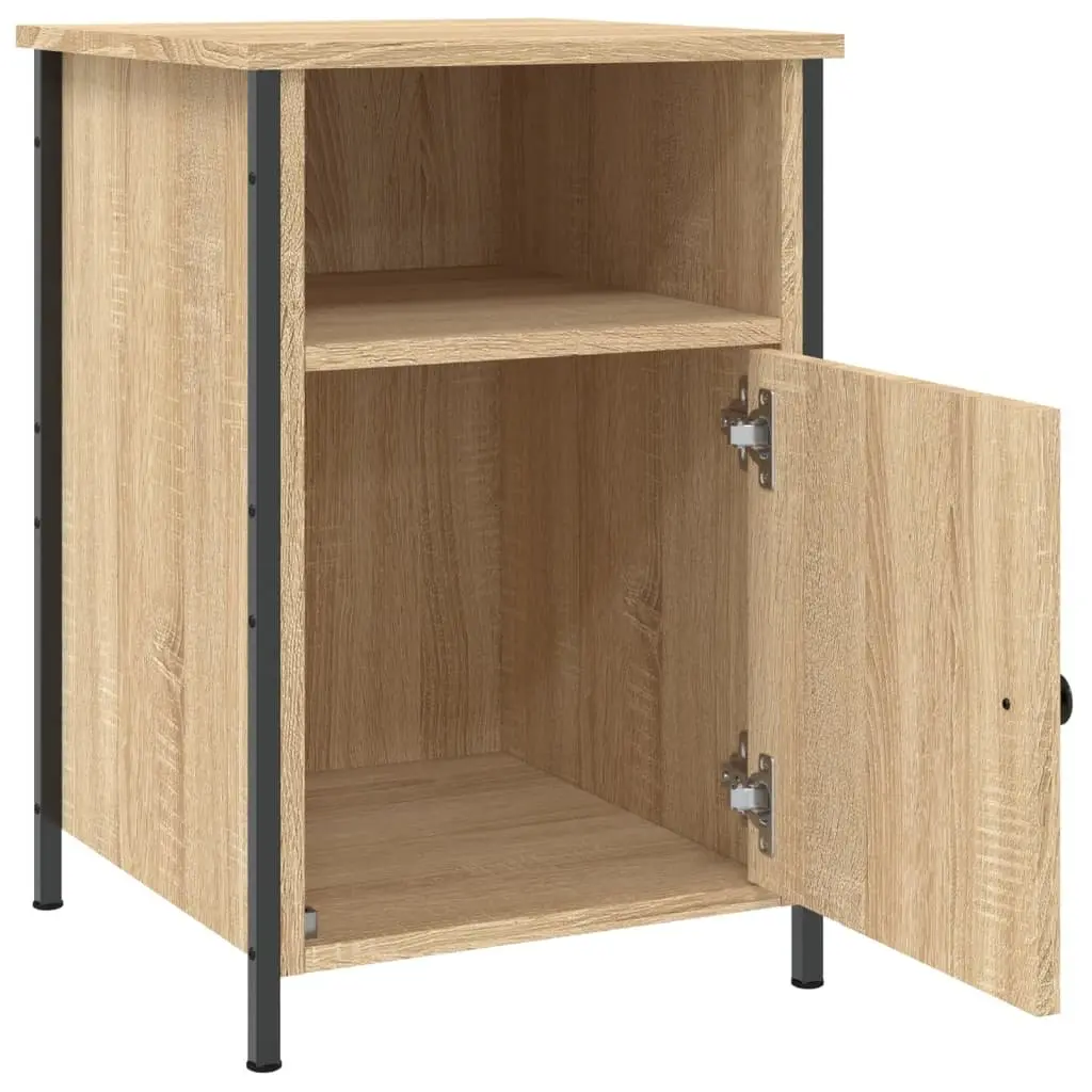 Bedside Cabinet Storage Engineered Wood 40x42x60cm Brown