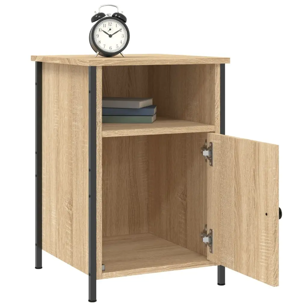 Bedside Cabinet Storage Engineered Wood 40x42x60cm Brown