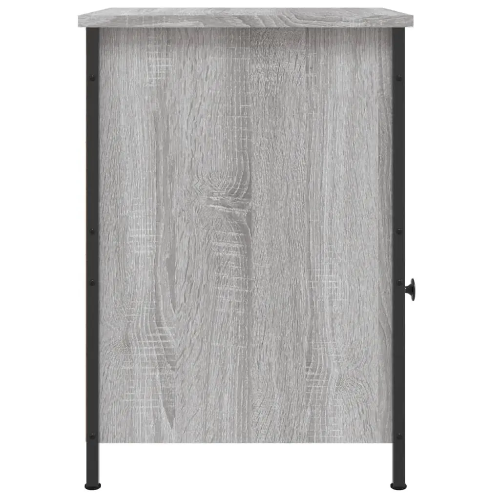 Bedside Cabinets 2 pcs Grey Sonoma Engineered Wood Nightstand Storage 40x42x60cm