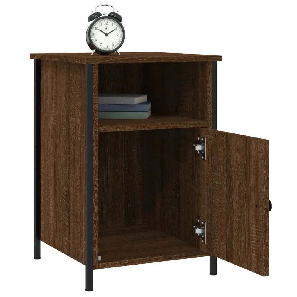 Bedside Cabinets Storage Nightstand 40x42x60 cm Brown Oak Engineered Wood 2 pcs
