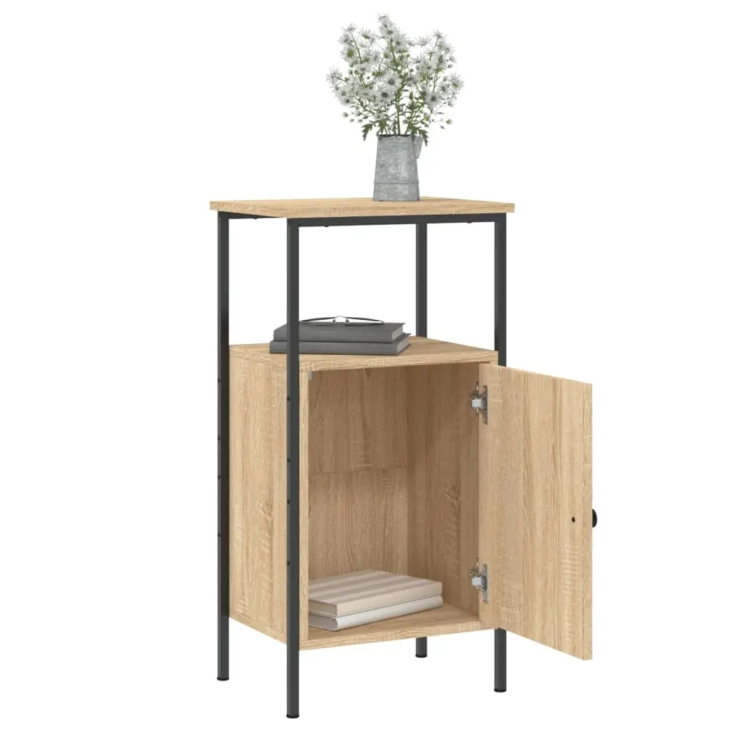 Bedside Cabinets Industrial Nightstand 41x31x80 cm Brown 2 Piece Engineered Wood