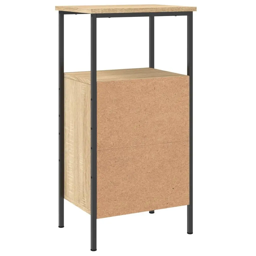 Bedside Cabinets Industrial Nightstand 41x31x80 cm Brown 2 Piece Engineered Wood