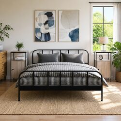Bedside Cabinets 2 pcs Grey Sonoma Industrial Nightstand Storage Bedroom
