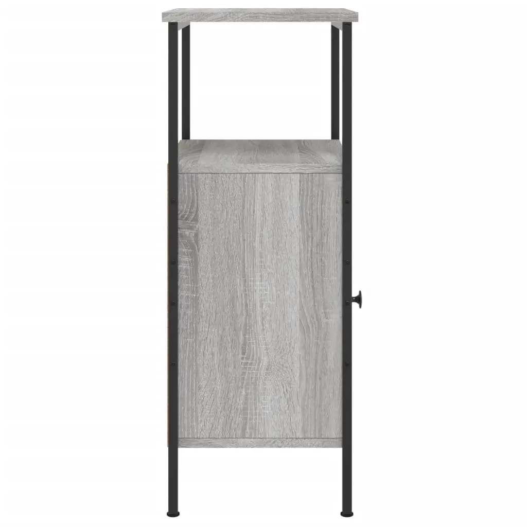 Bedside Cabinets 2 pcs Grey Sonoma Industrial Nightstand Storage Bedroom
