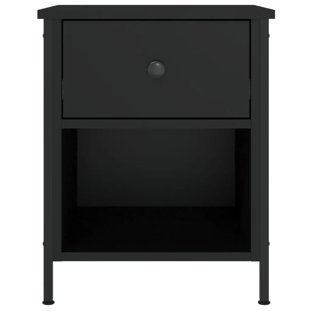 Bedside Cabinets Storage Nightstand 40x42x50 cm Black 2 Piece