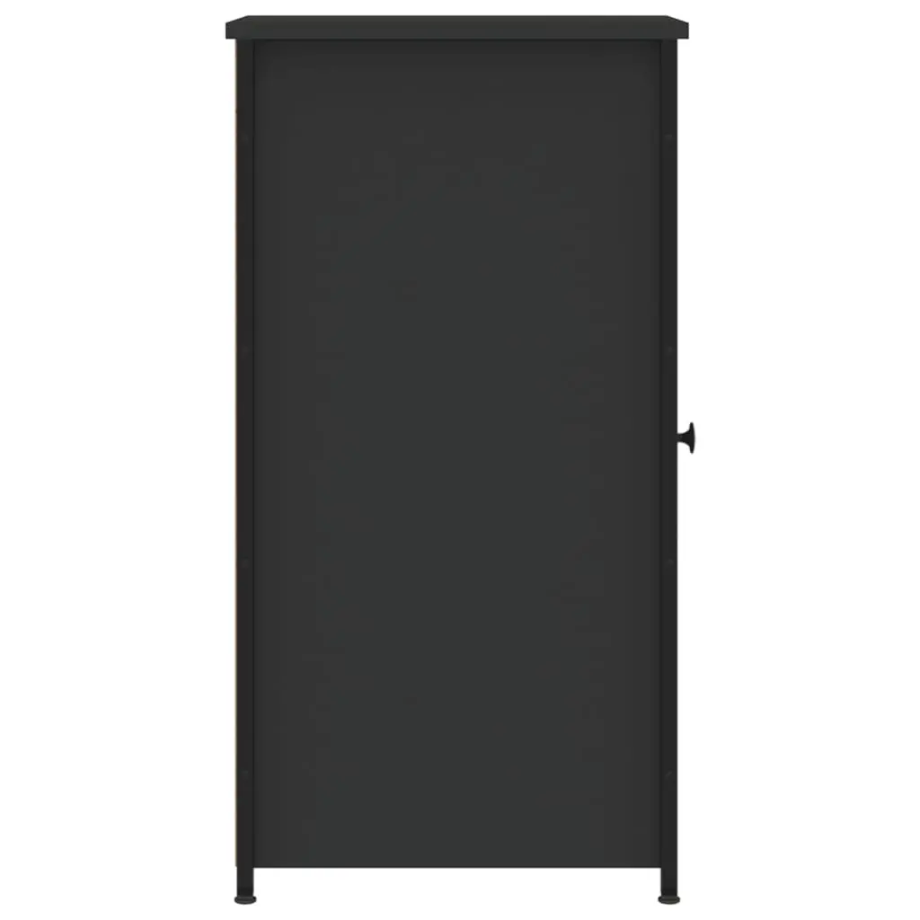 Bedside Cabinets 2 pcs Black 32x42x80 cm Industrial Nightstand Storage