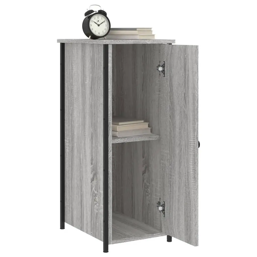 Bedside Cabinets 2 pcs Grey Sonoma Industrial Style Engineered Wood Storage