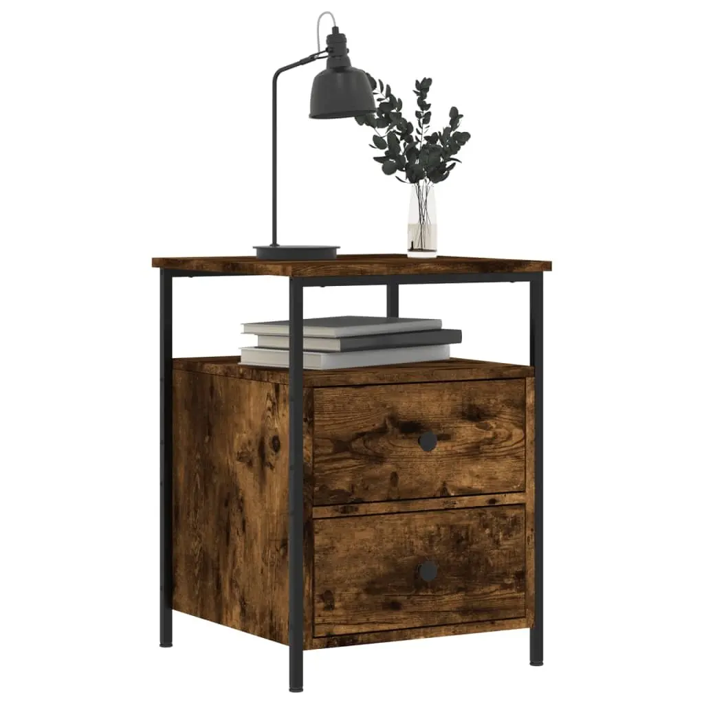 Bedside Cabinets 2 pcs Storage Nightstands 44 x 45 x 60 cm Brown Engineered Wood