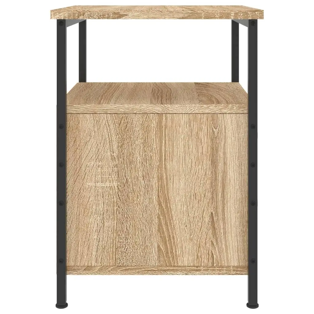 Bedside Cabinets Storage Nightstand 2 pcs Brown Engineered Wood