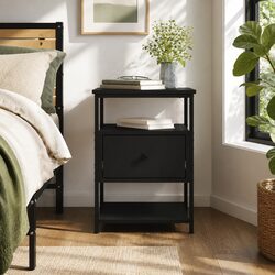 Practical Black Nightstand with Great Value